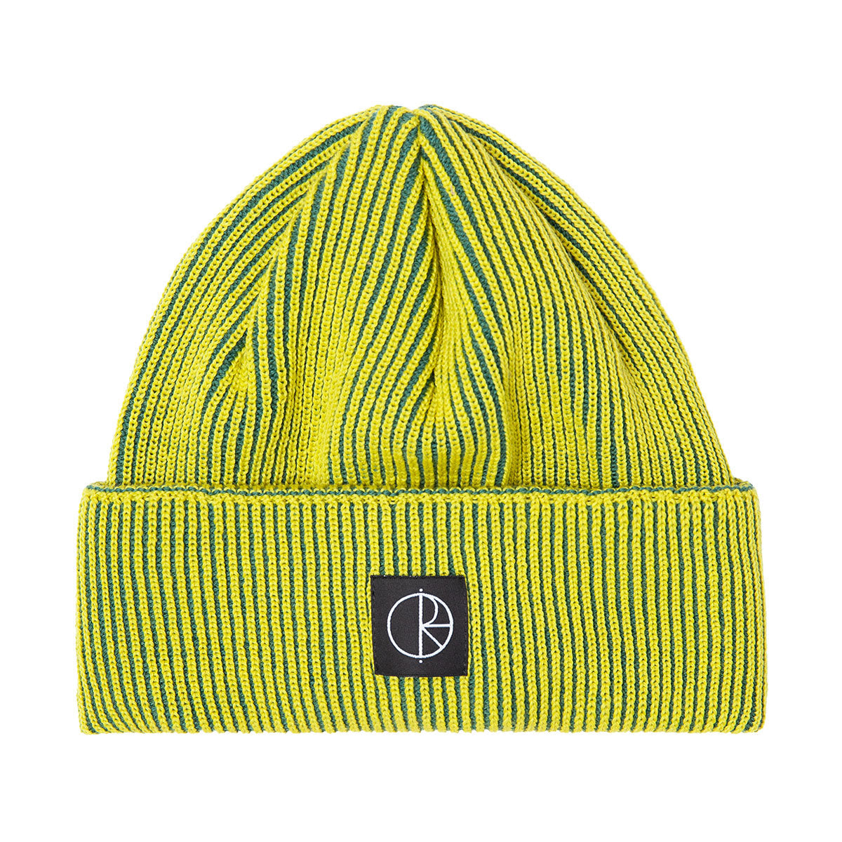 Polar Lines Merino Beanie - Chartreuse/Army Green image 1
