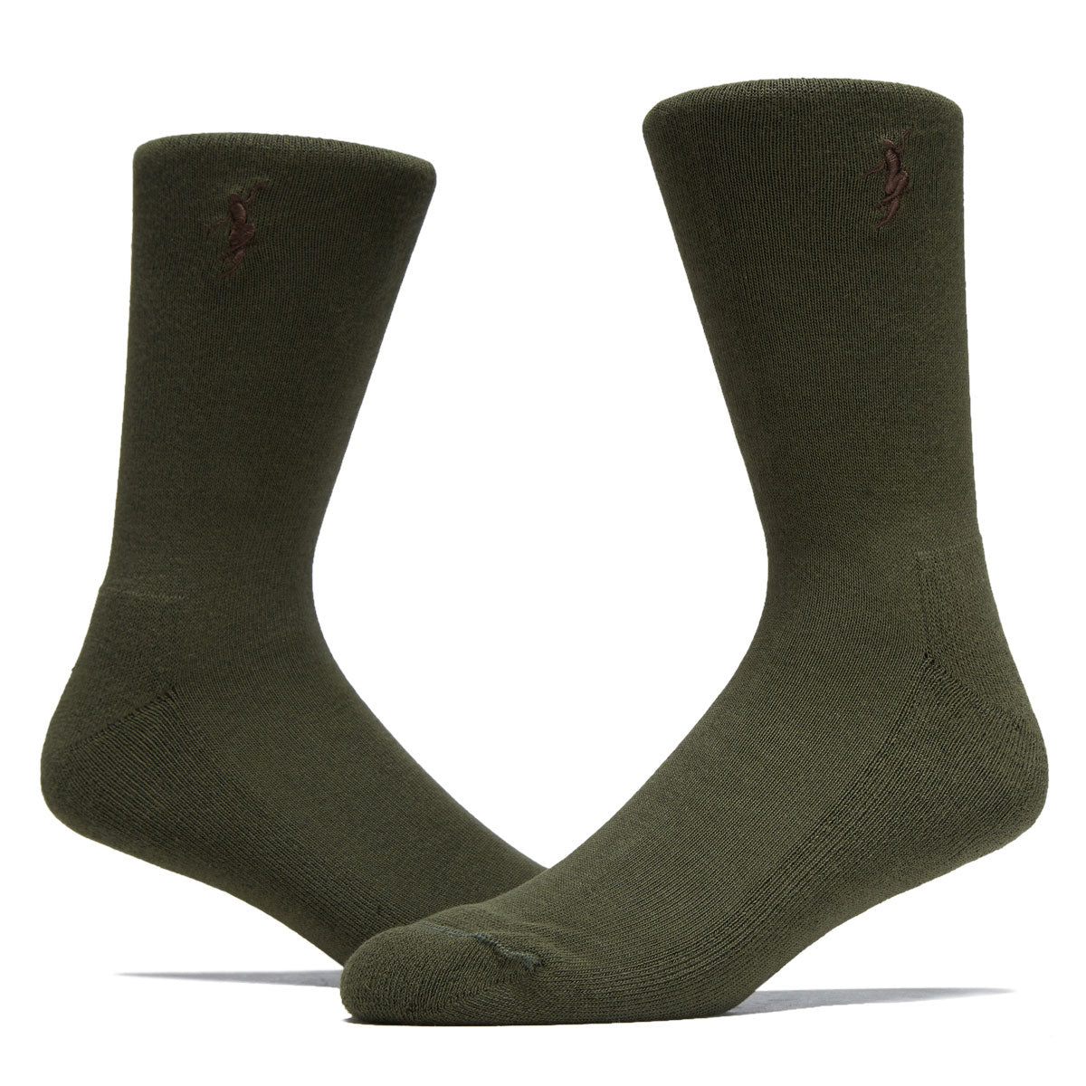 Polar No Complies Forever Business Socks - Army Green/Brown image 2
