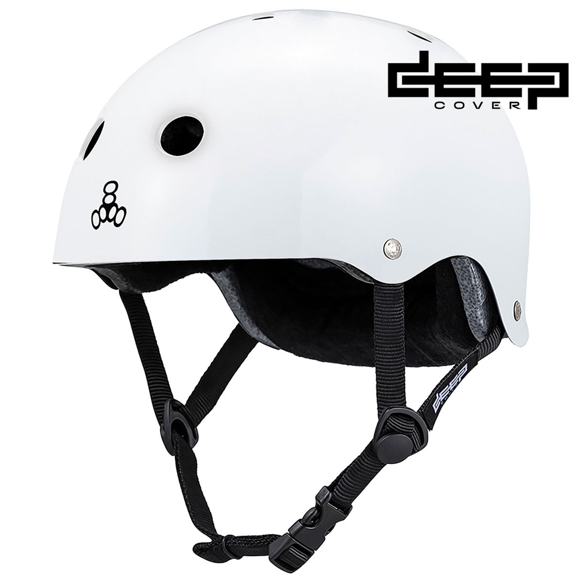 Triple Eight Deep Cover Helmet - White Glossy image 1