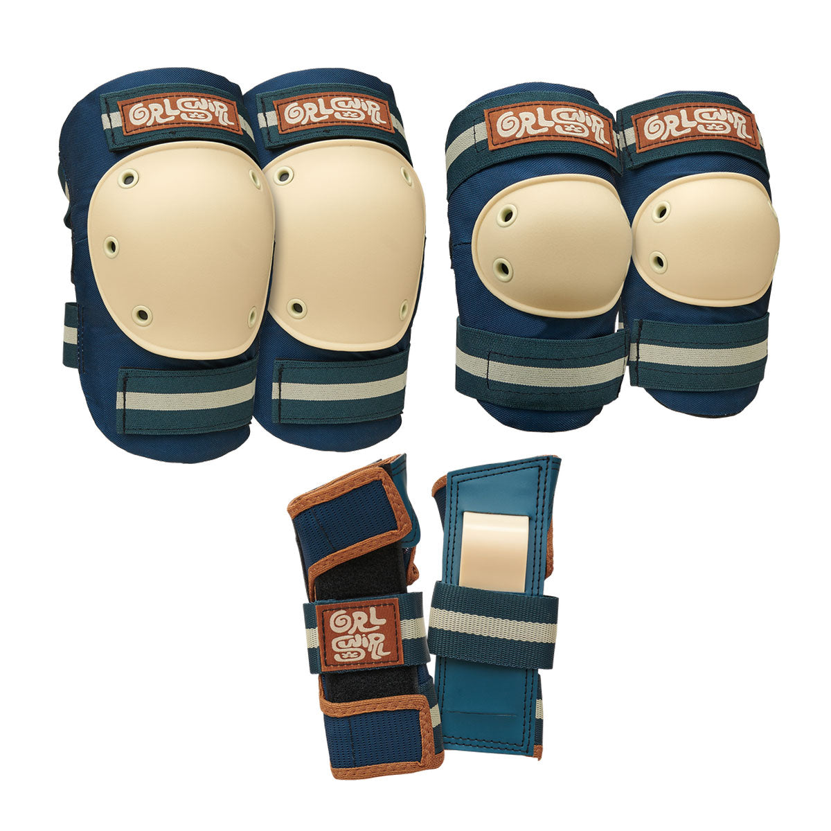 Triple Eight x GRLSWIRL Saver 3 Pack Of Pads - Retro Blue-Gray image 1