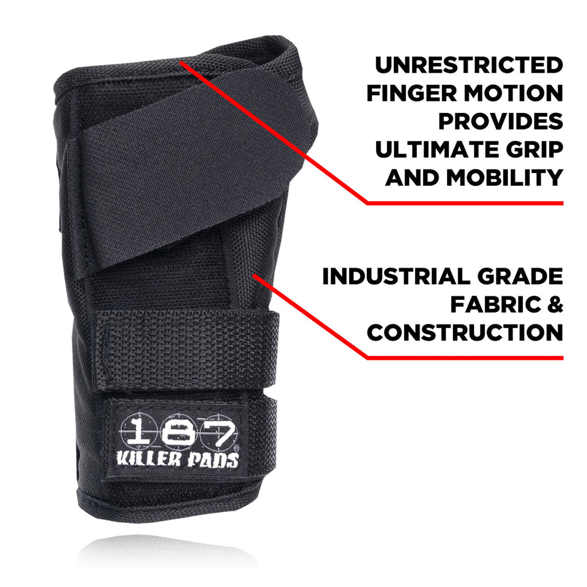 187 Pro Wrist Guard Pads - Black/Black image 3