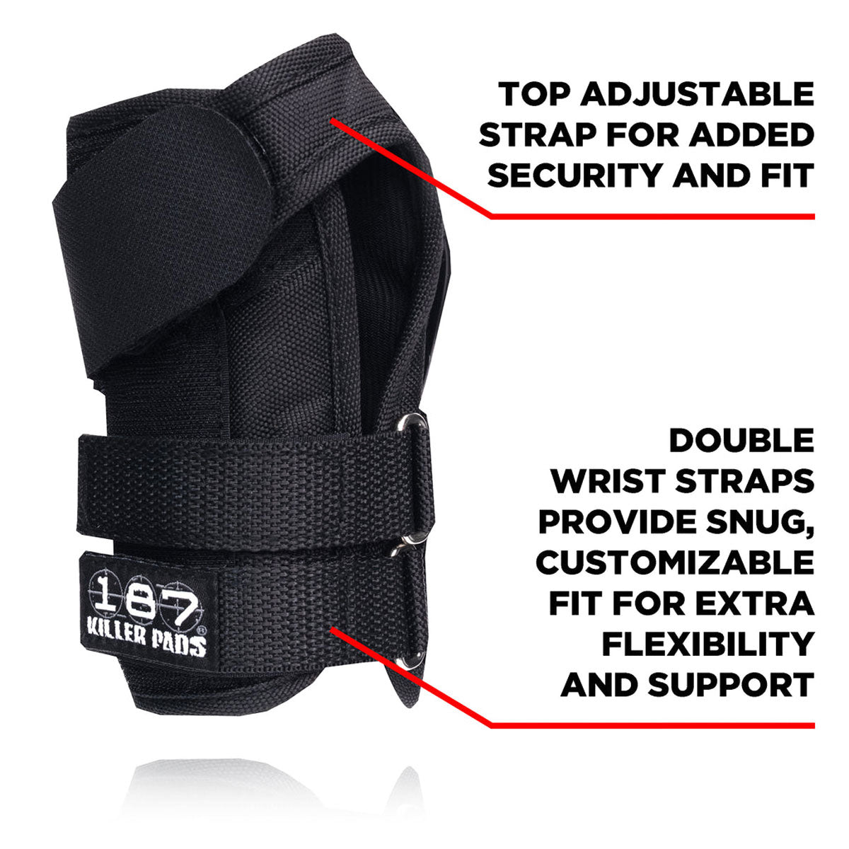 187 Pro Wrist Guard Pads - Black/Black image 5