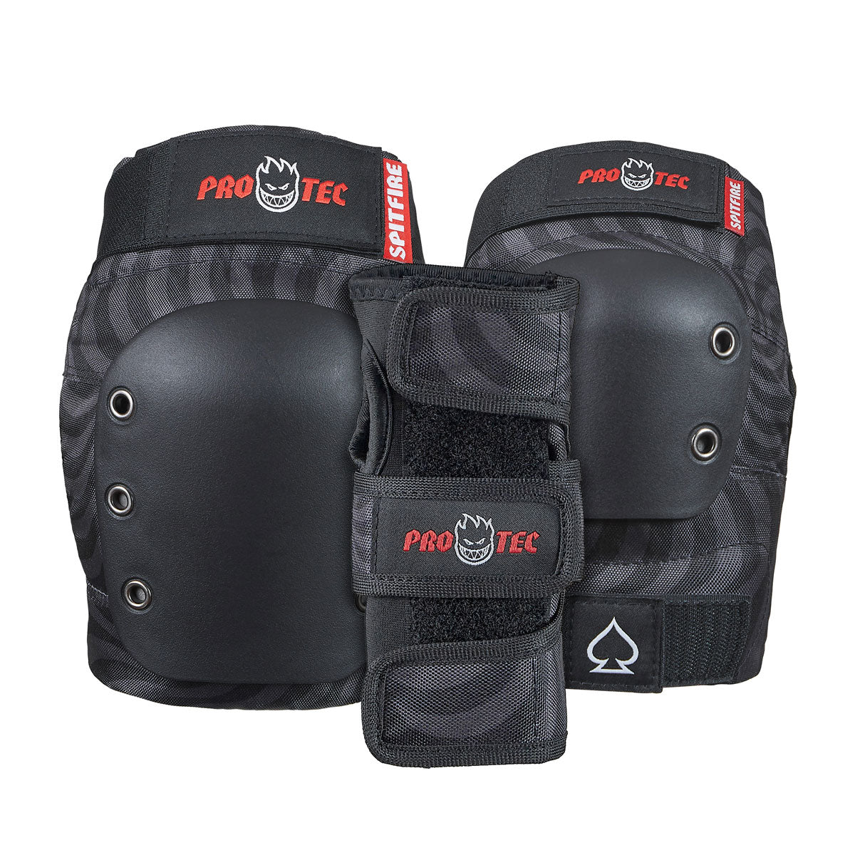 Pro-Tec x Spitfire Street JR 3-Pack Of Pads - Black Swirl image 1
