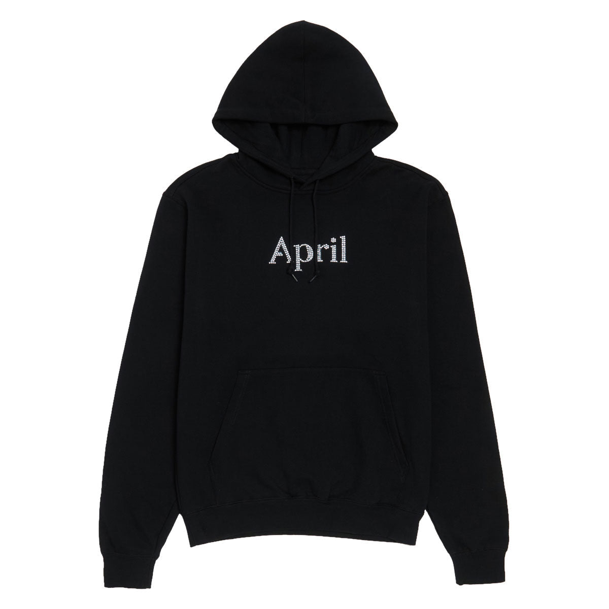 April Rhinestone Hoodie - Black image 1