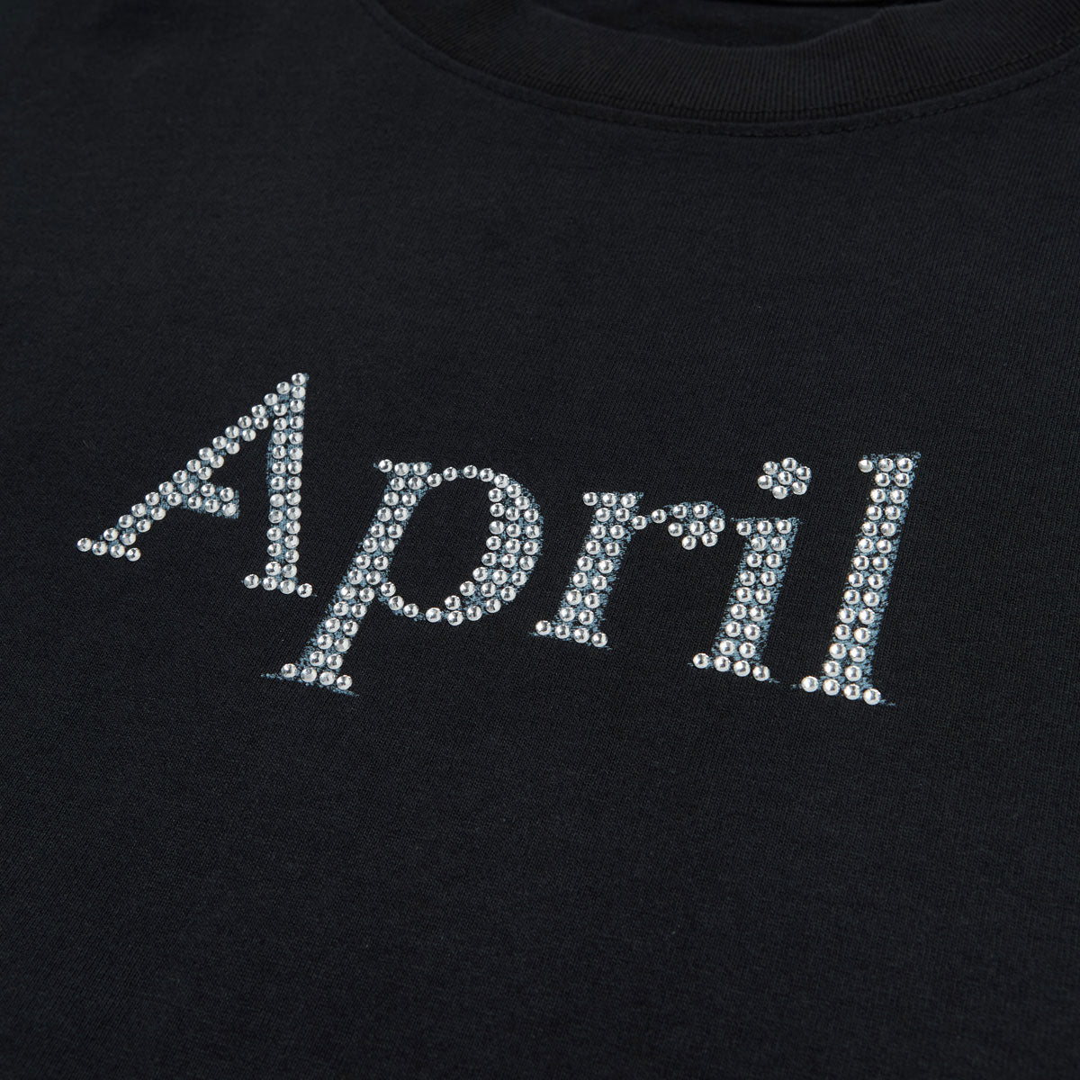 April Rhinestone T-Shirt - Black image 2