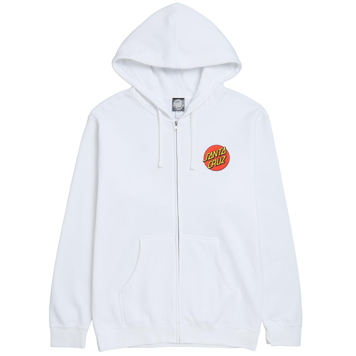 Santa Cruz Womens Classic Dot Zip Up Hoodie - White image 1