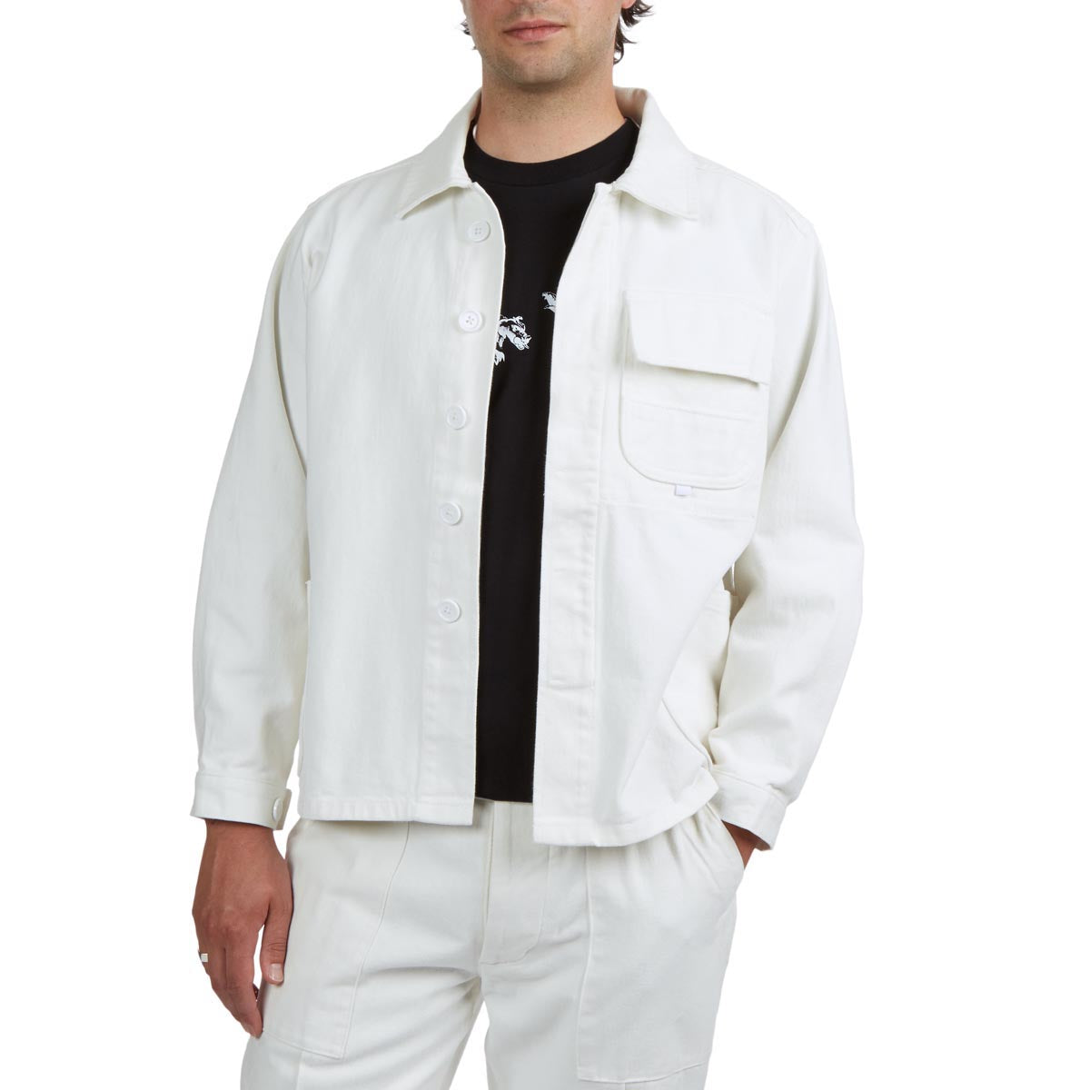 CCS French Cropped Chore Jacket - White image 1