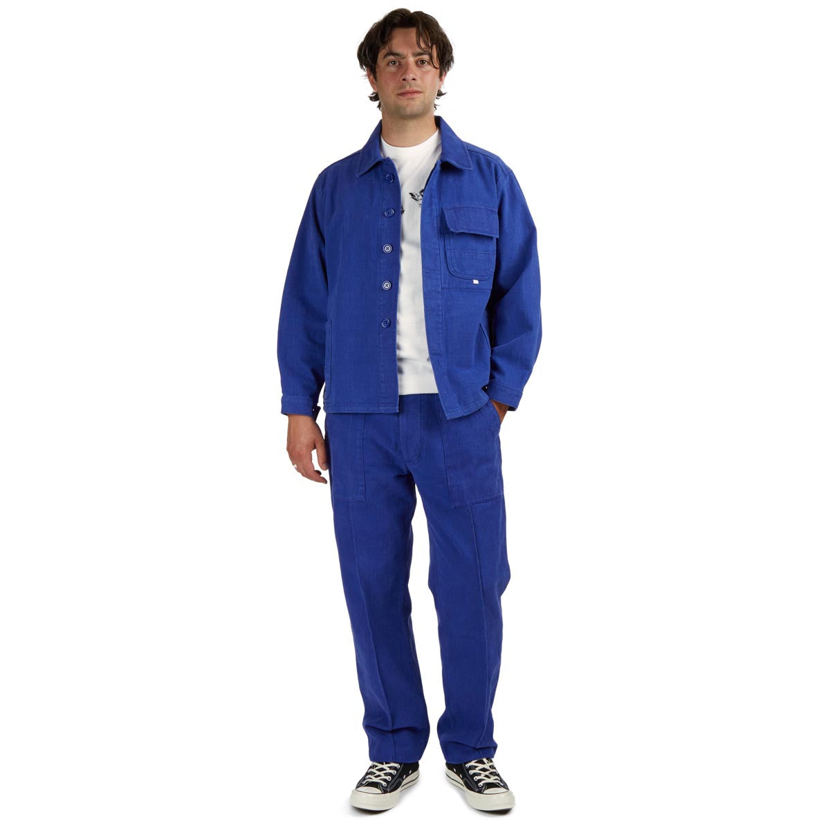 CCS French Cropped Chore Jacket - Blue image 3