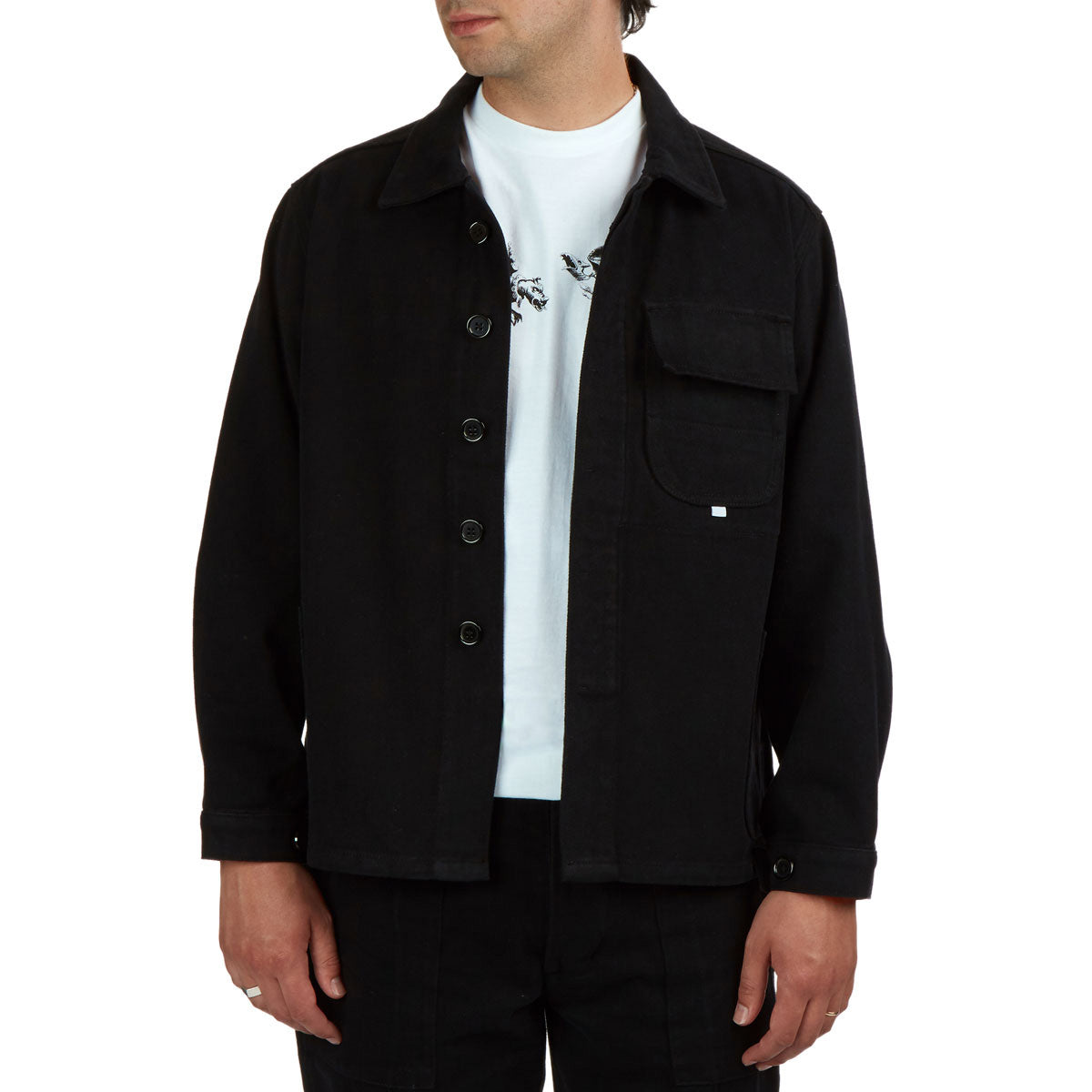 CCS French Cropped Chore Jacket - Black image 1