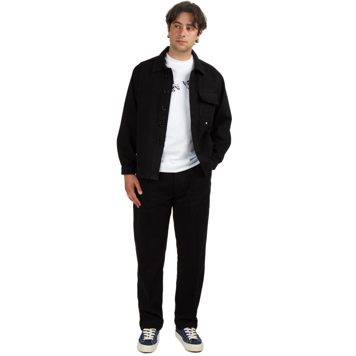 CCS French Cropped Chore Jacket - Black image 3