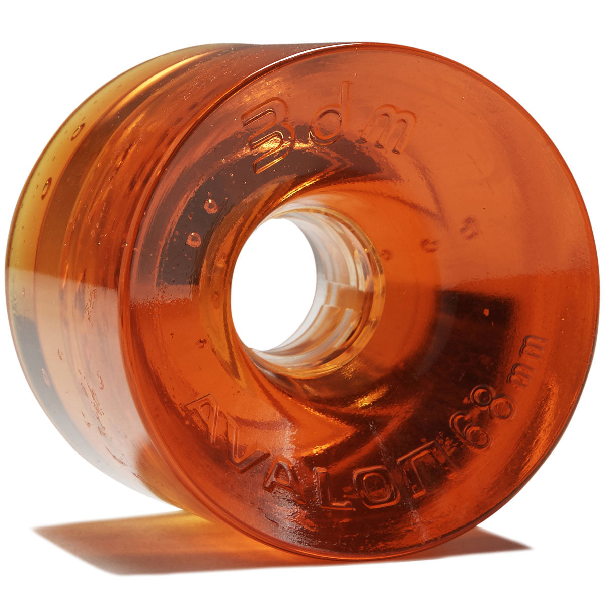 3DM Avalon 78a Longboard Wheels - Clear Orange - 68mm image 1