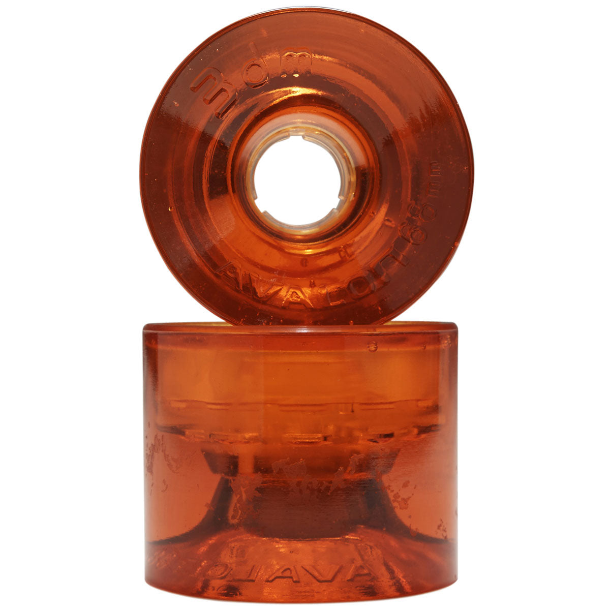 3DM Avalon 78a Longboard Wheels - Clear Orange - 68mm image 2