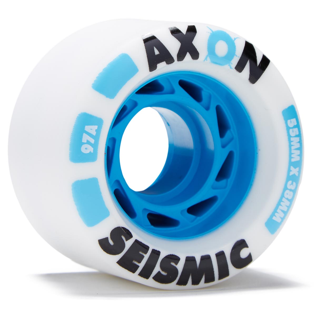 Seismic Axom 97a Longboard Wheels - White/Blue - 55mm image 1