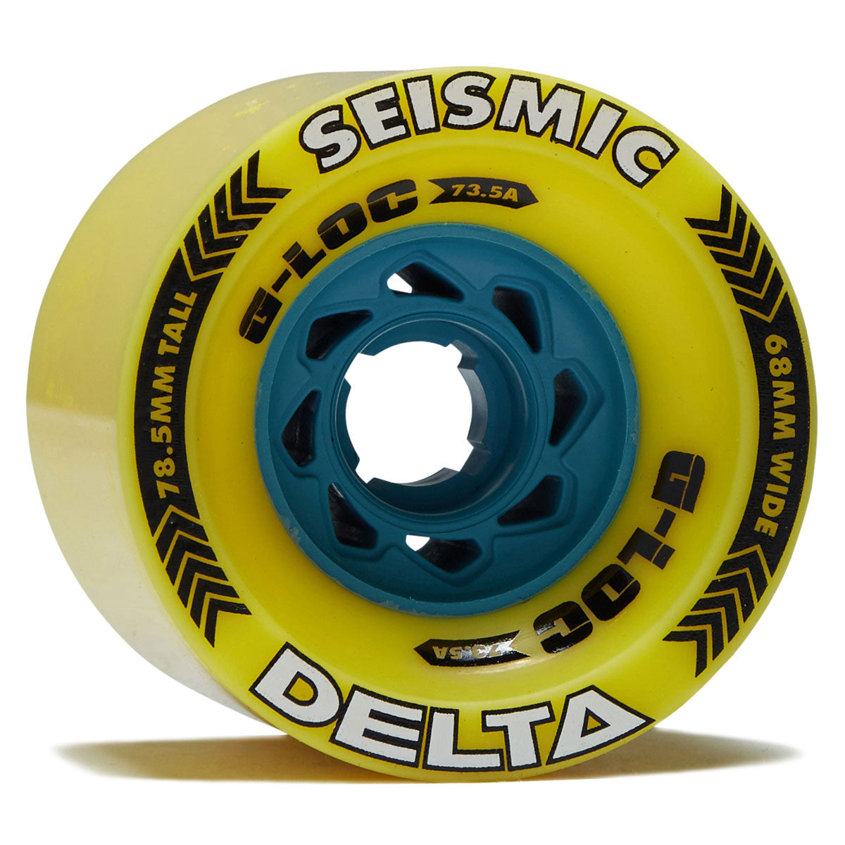 Seismic Delta 73.5a Longboard Wheels - Yellow - 78.5mm image 1