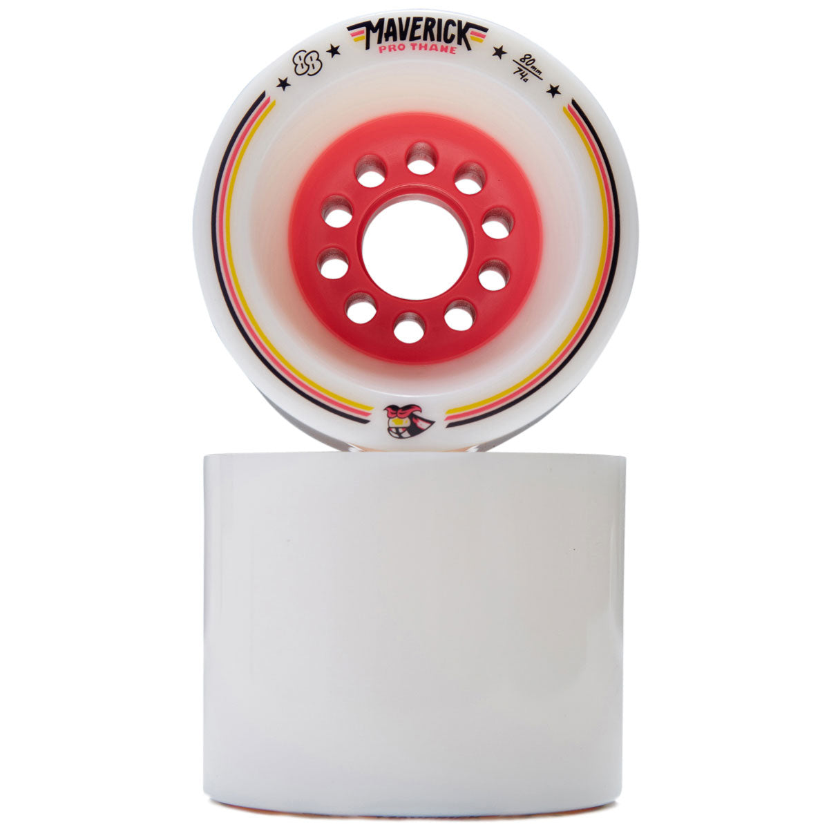 88 Wheel Co Mitch Thompson Maverick Pro 74a Longboard Wheels - White - 80mm image 2