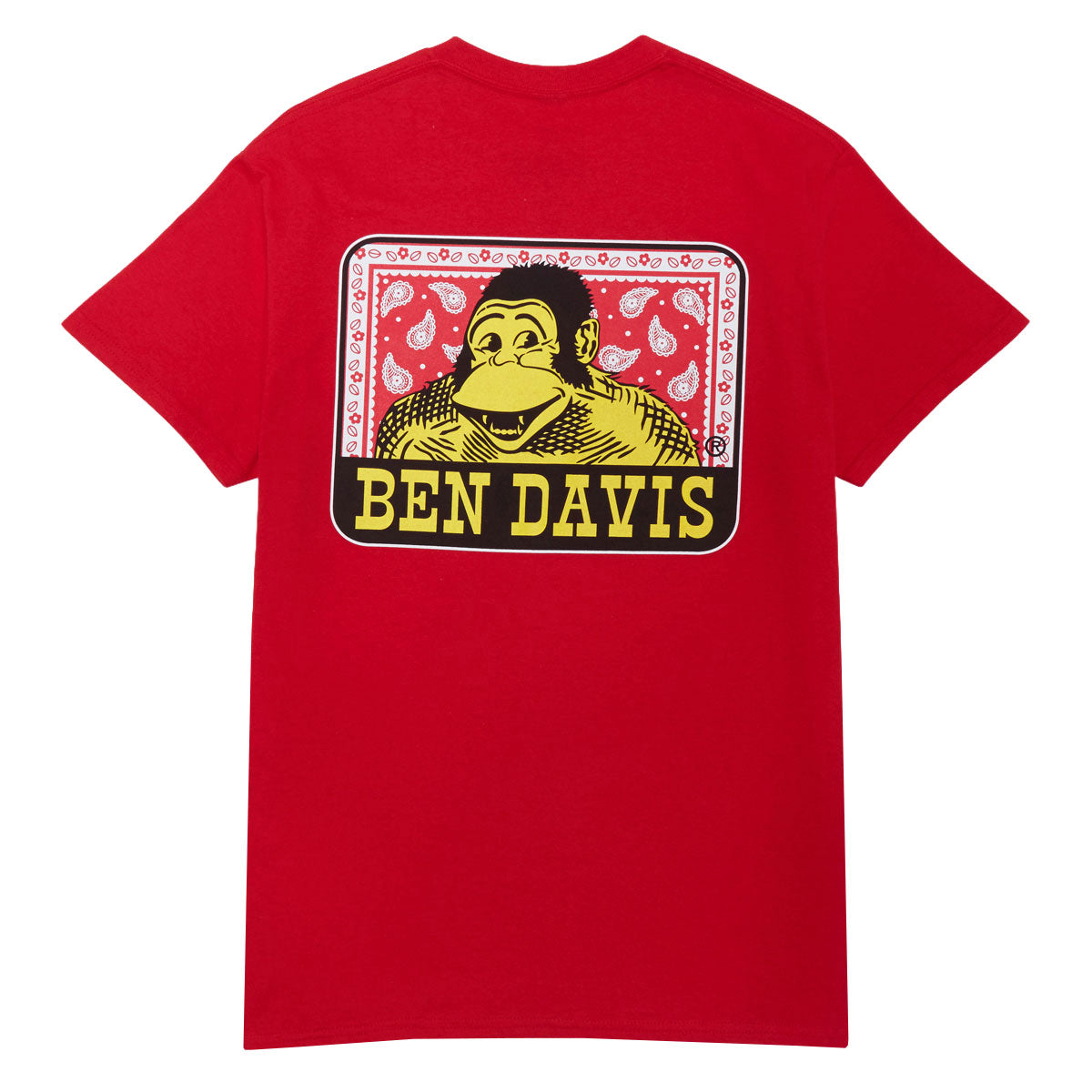 Ben Davis Paisley Logo T-Shirt - Red image 1
