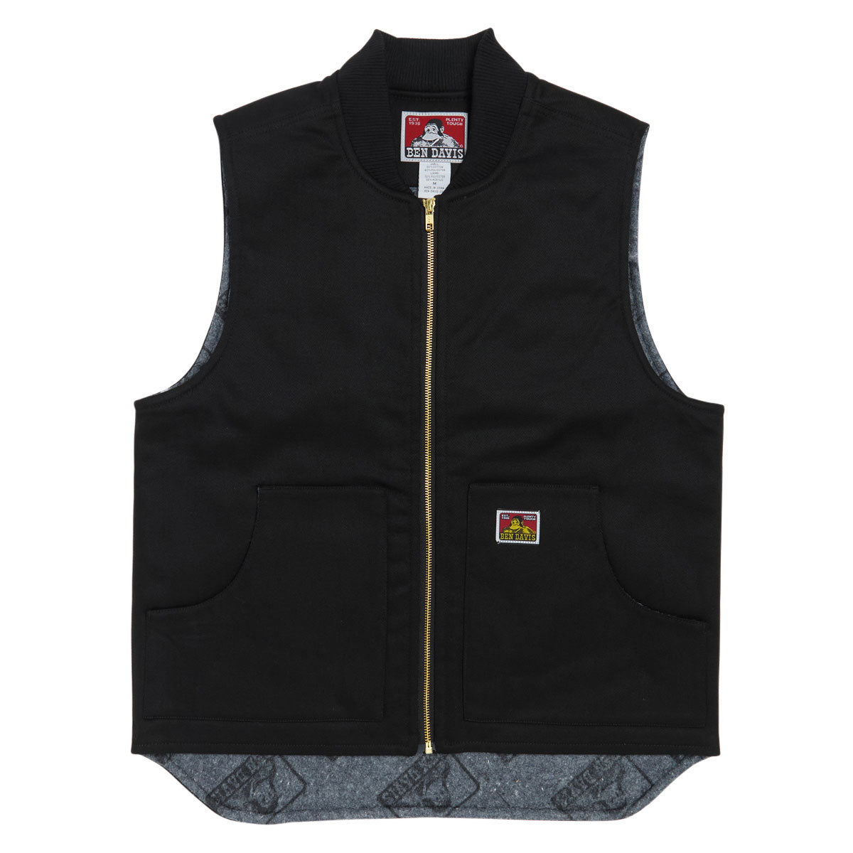 Ben Davis Lined Vest Jacket - Black image 1