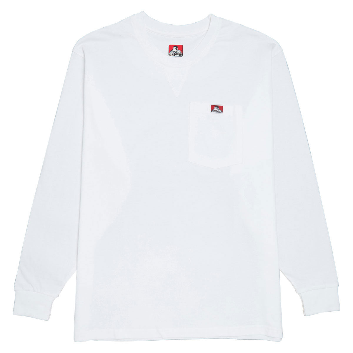 Ben Davis Heavy Duty Long Sleeve Pocket T-Shirt - White image 1