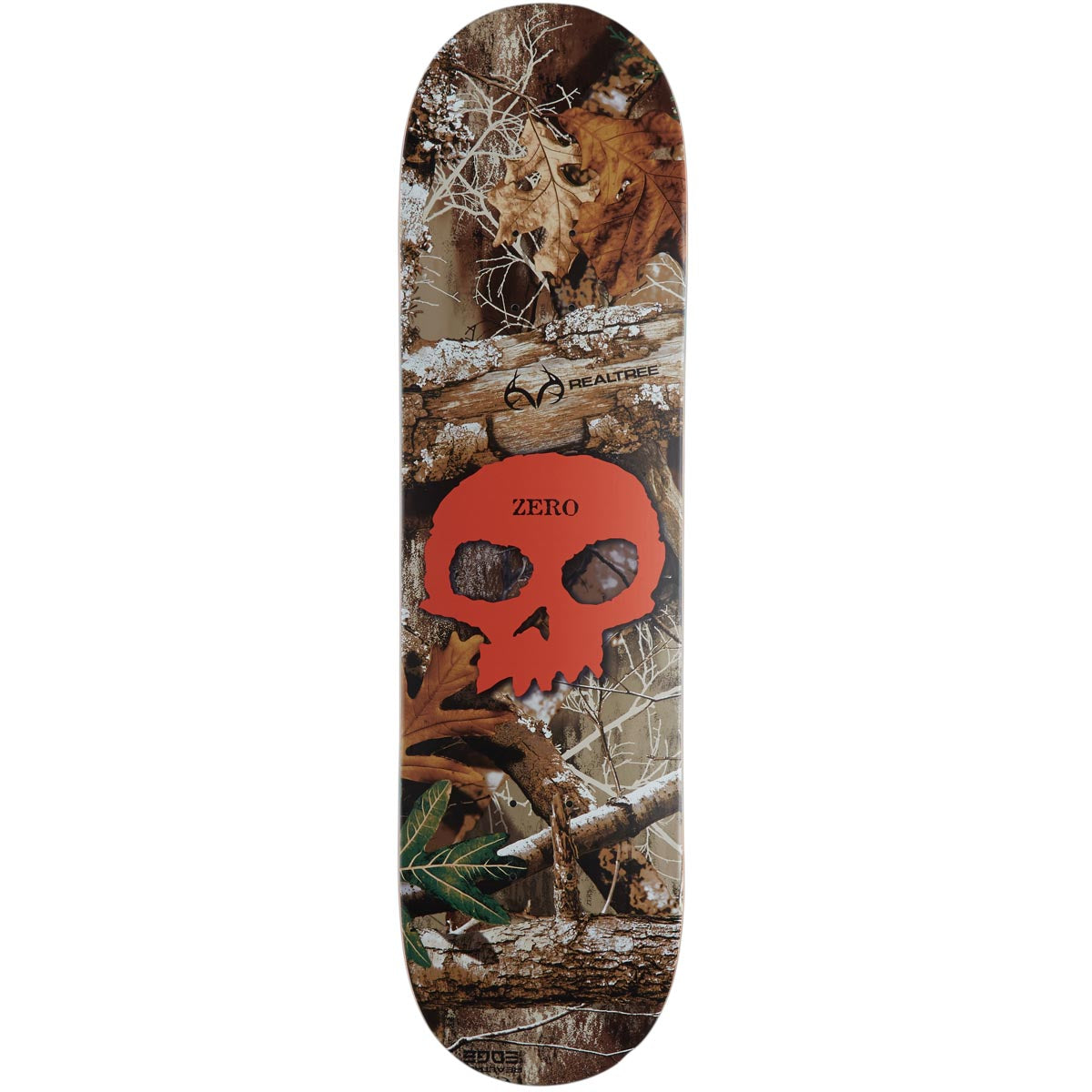 Zero x Realtree Single Skull Skateboard Deck - Orange - 8.25