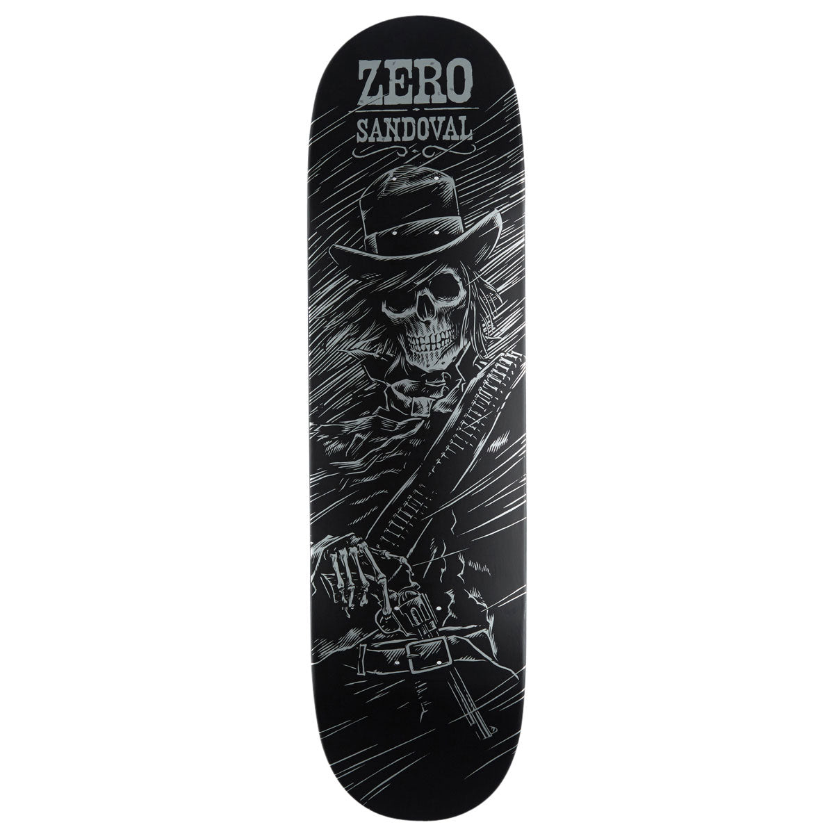 Zero Tommy Sandoval Gunslinger Reissue Skateboard Deck - Black Dipped - 8.50