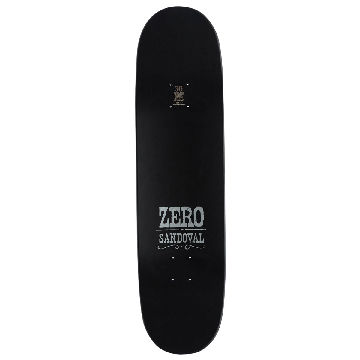 Zero Tommy Sandoval Gunslinger Reissue Skateboard Deck - Black Dipped - 8.50