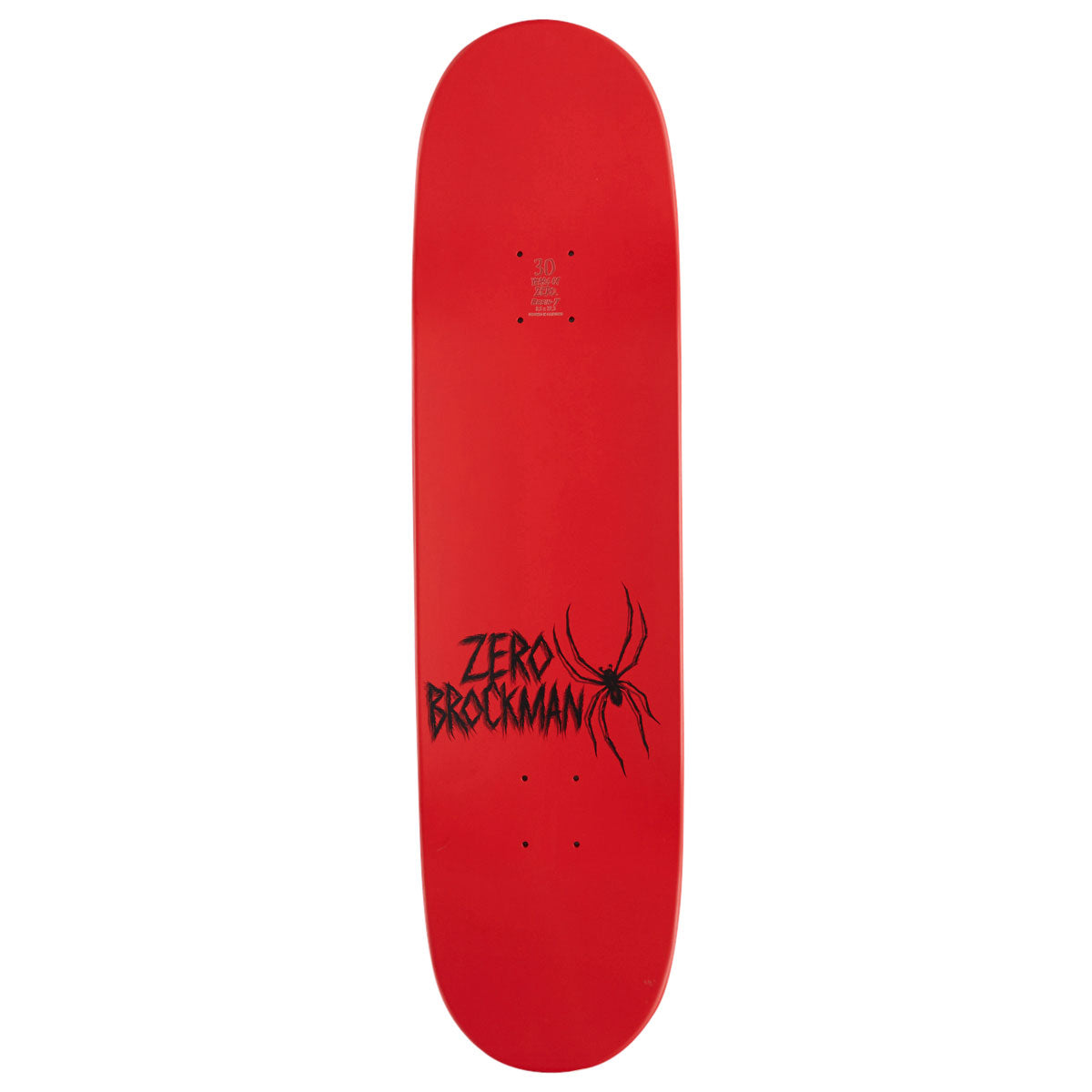Zero James Brockman Wolfspider Reissue Skateboard Deck - Red Dipped - 8.50