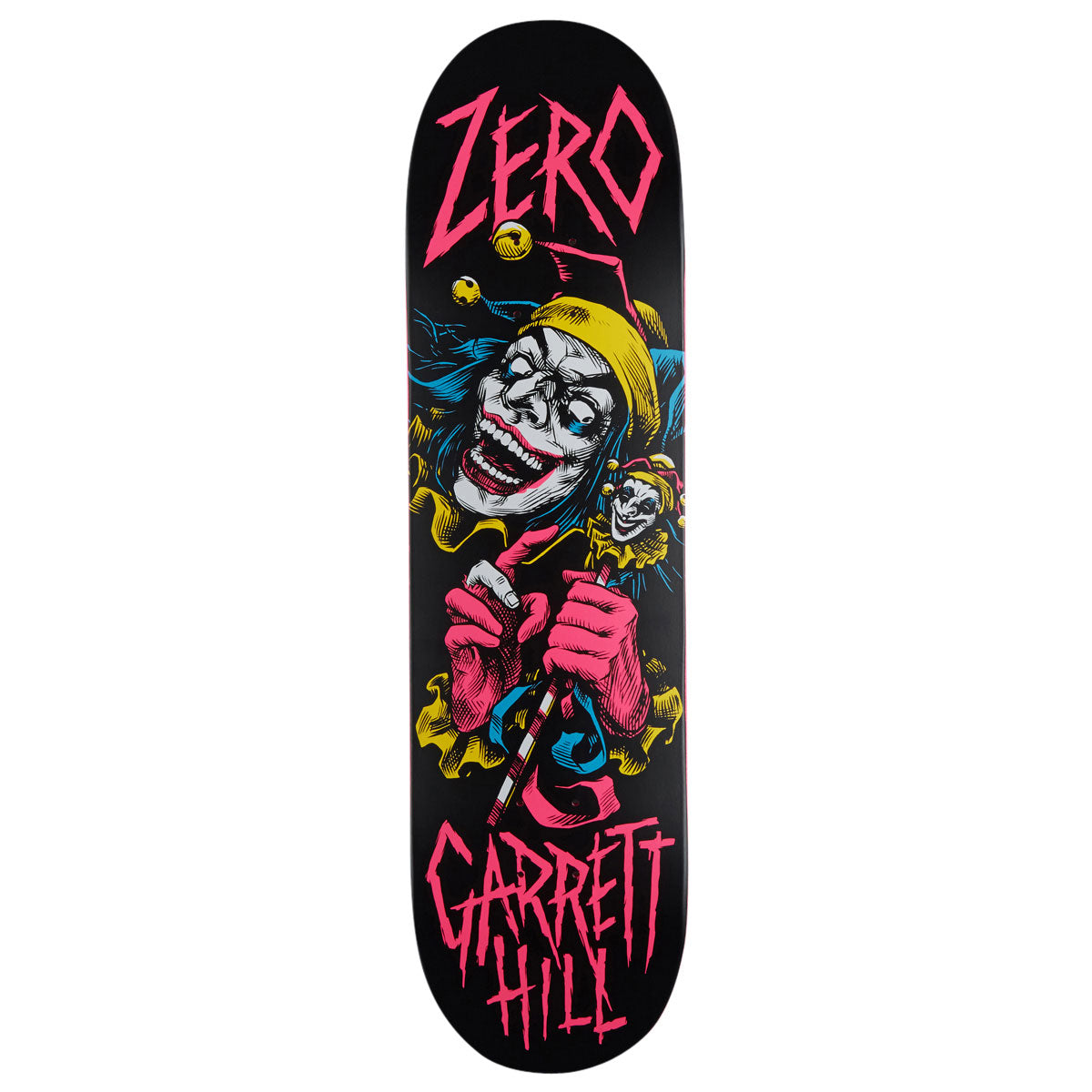 Zero Garrett Hill Jester Reissue Skateboard Deck - Pink Dipped - 8.25