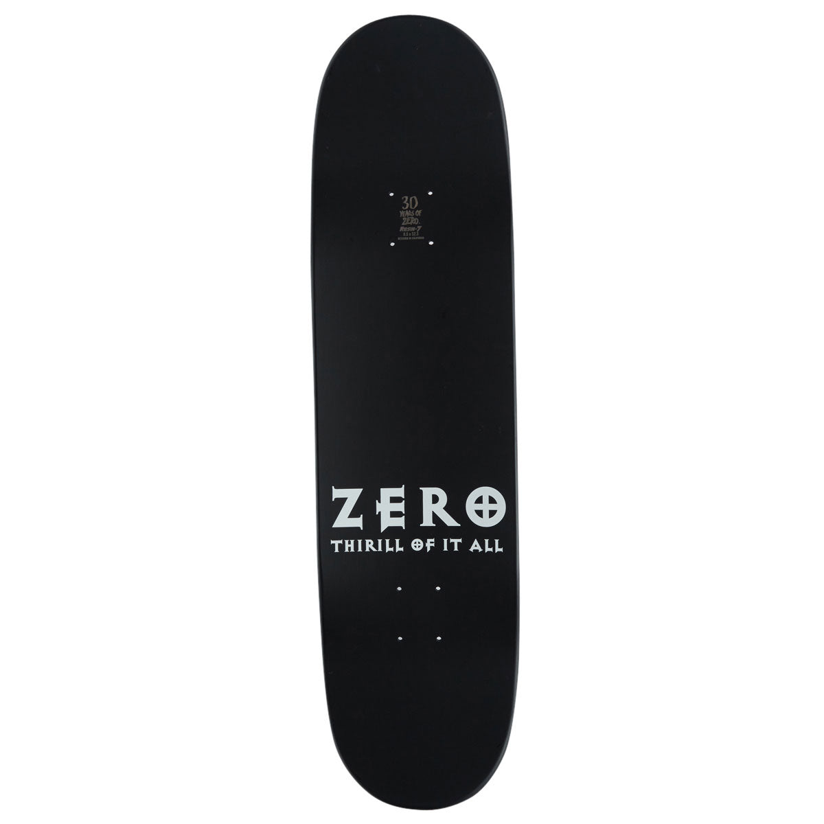 Zero Thrill Of It All Reissue Skateboard Deck - Black Dipped - 8.50