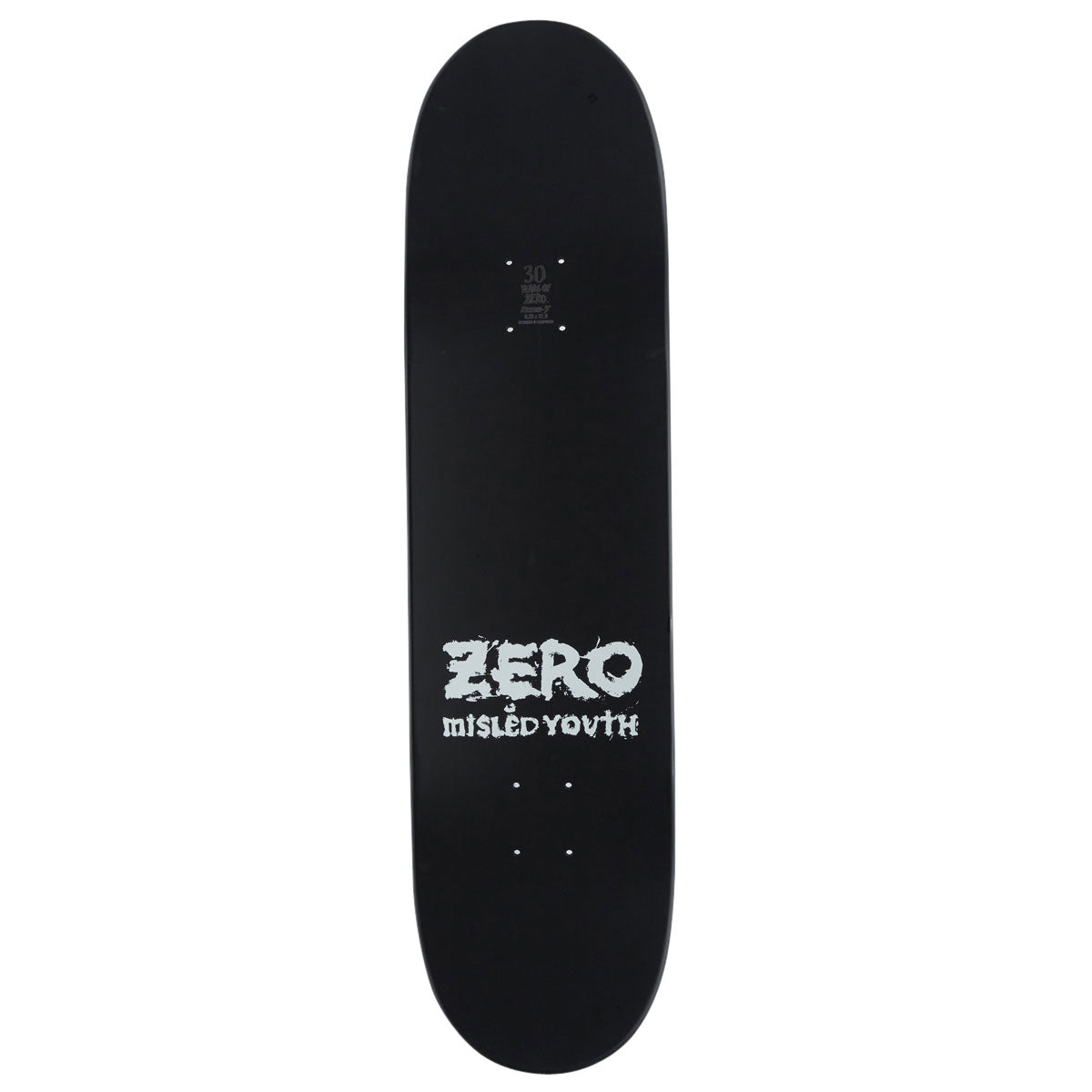 Zero Mislead Youth Reissue Skateboard Deck - Black Dipped - 8.25