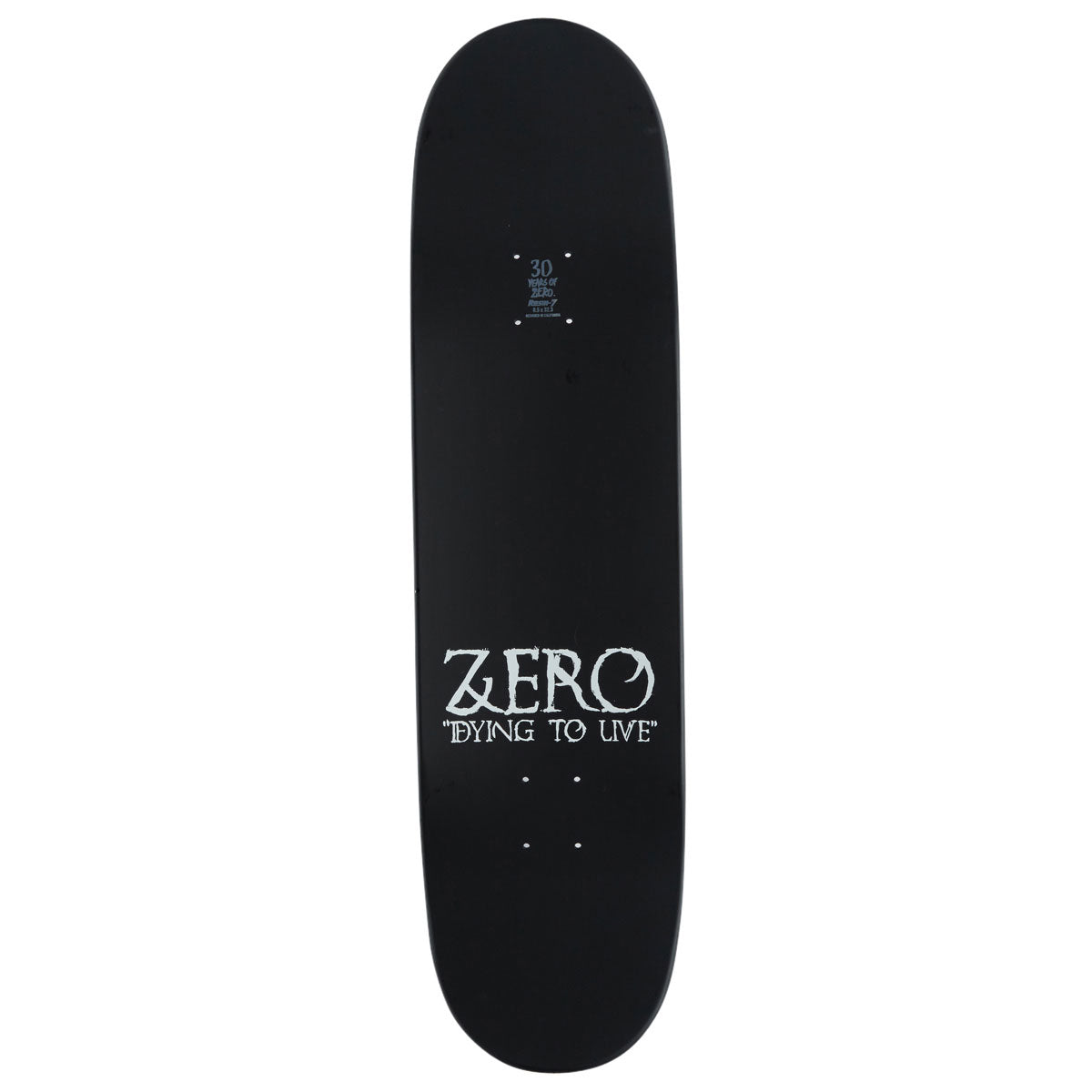 Zero Dying To Live Reissue Skateboard Complete - Black Dipped - 8.50