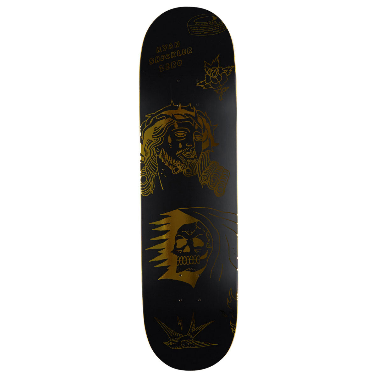 Zero Sheckler Suffer Skateboard Deck - Gold Foil - 8.50