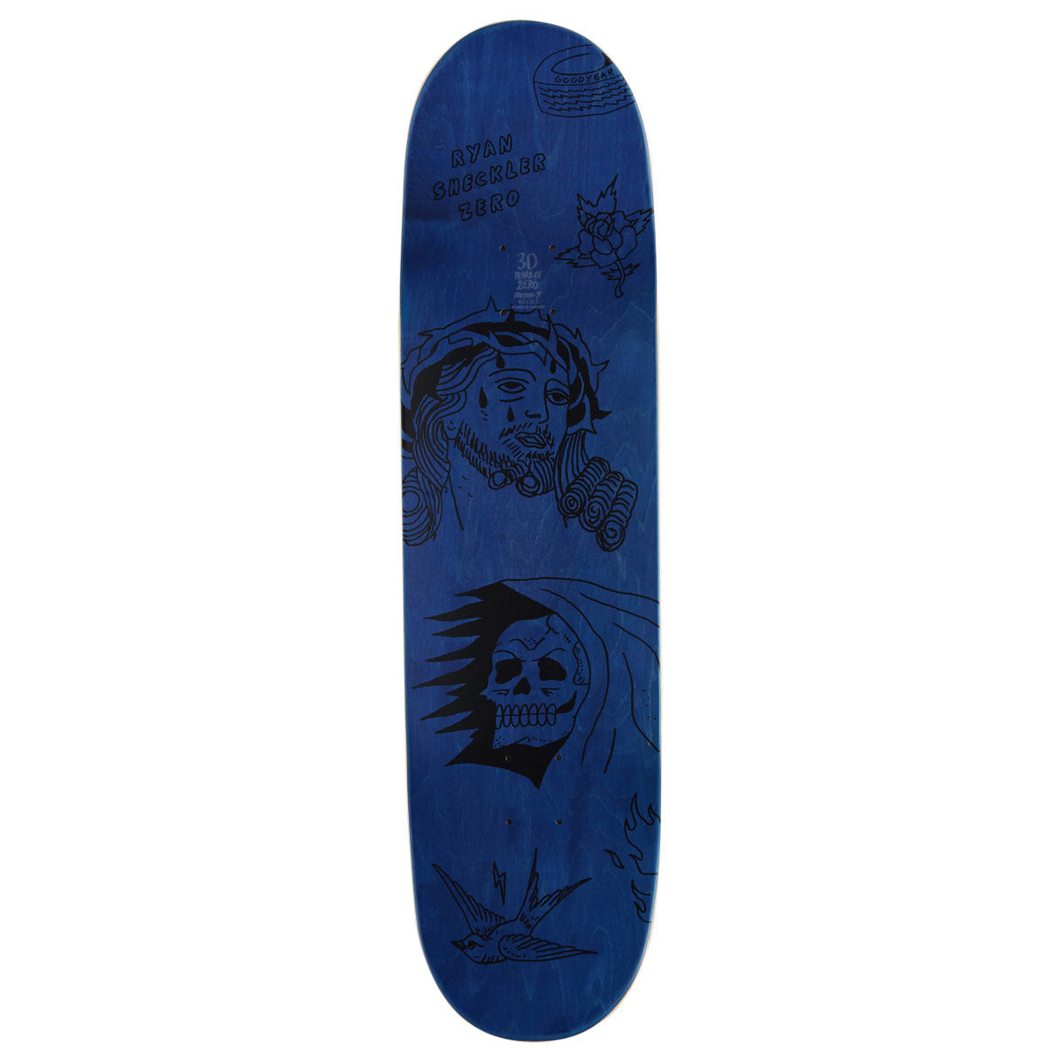 Zero Sheckler Suffer Skateboard Deck - Gold Foil - 8.50
