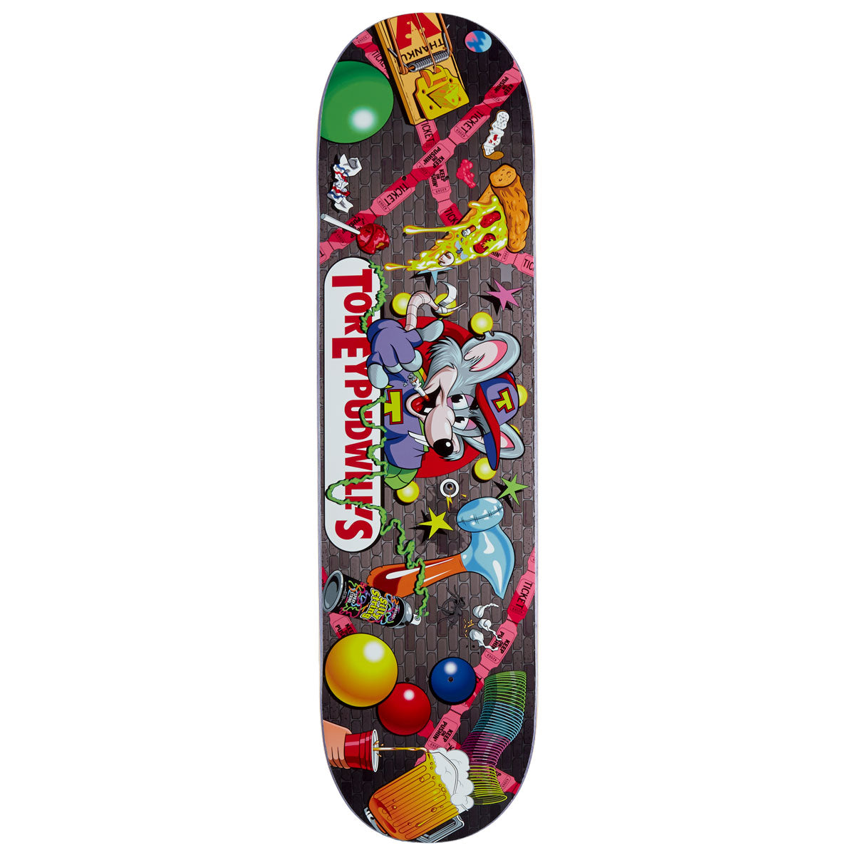 Thank You Torey Pudwill Entertainment Cheese Skateboard Deck - 8.25