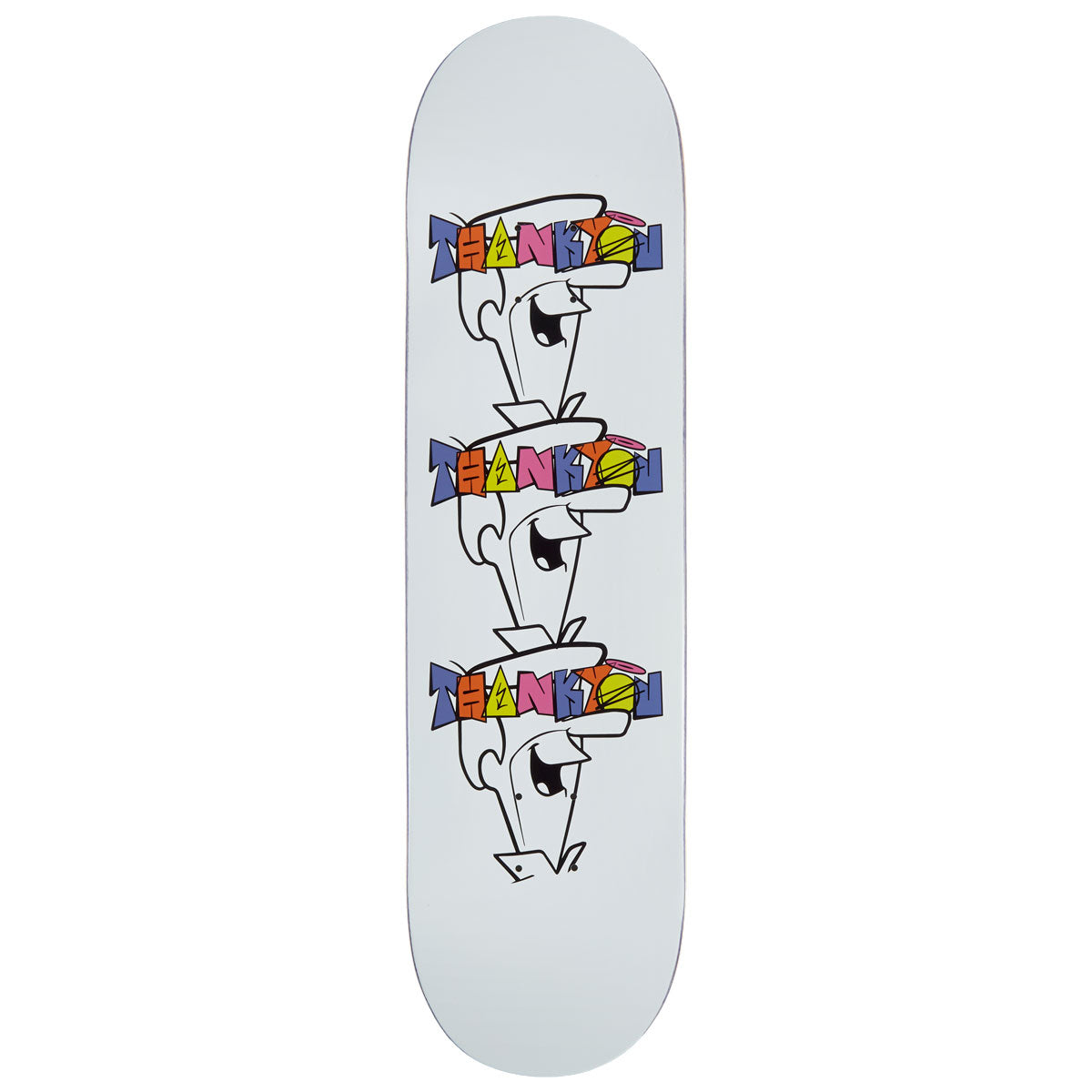 Thank You Outta Orbit Skateboard Deck - White - 8.25
