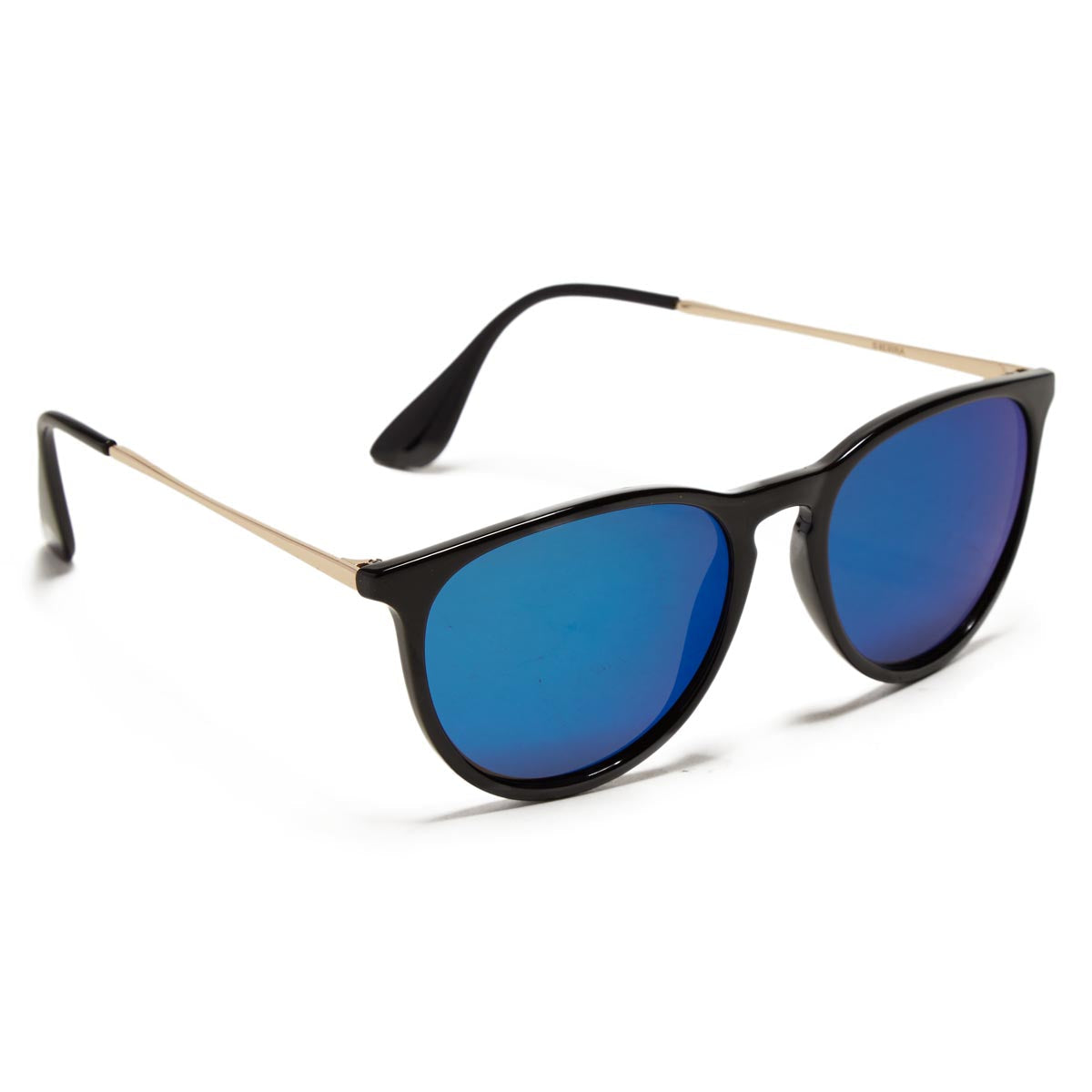 Glassy Sierra Polarized Sunglasses - Black/Gold/Blue Mirror image 1