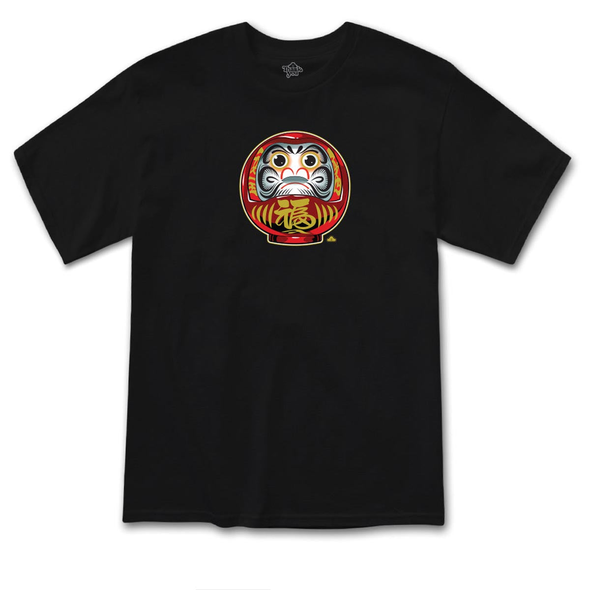 Thank You Daruma T-Shirt - Black image 1