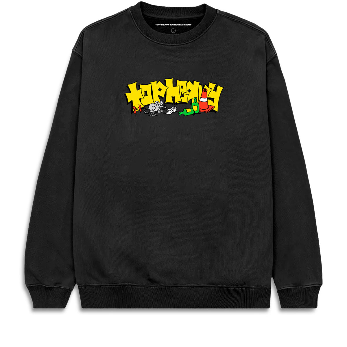 Top Heavy Skate Rat Sweatshirt - Black image 1