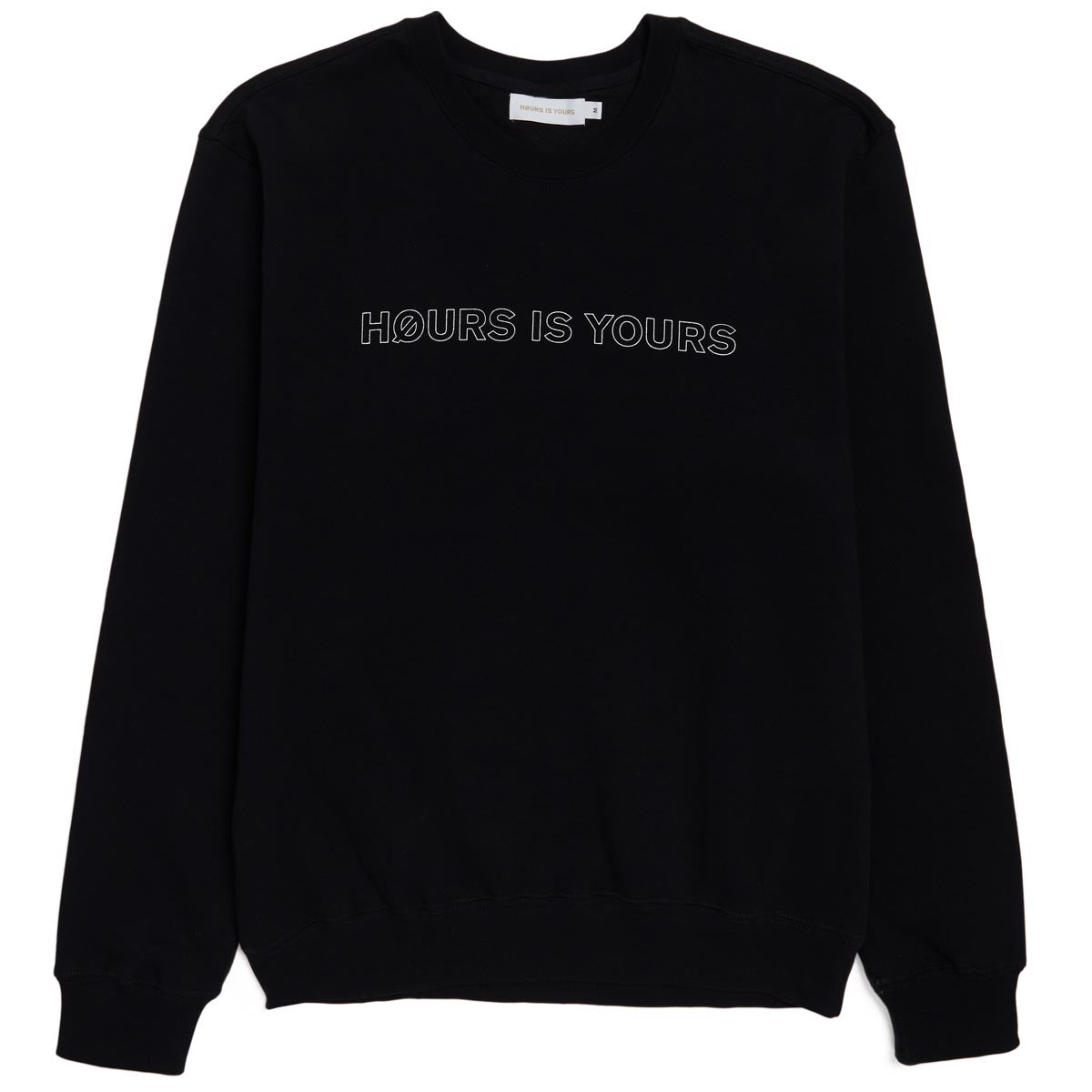 Hours Is Yours Outline Crew Sweatshirt - Black image 1