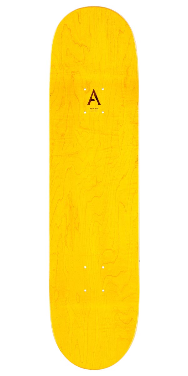 April Shane Script Logo Skateboard Deck - Yellow - 8.50