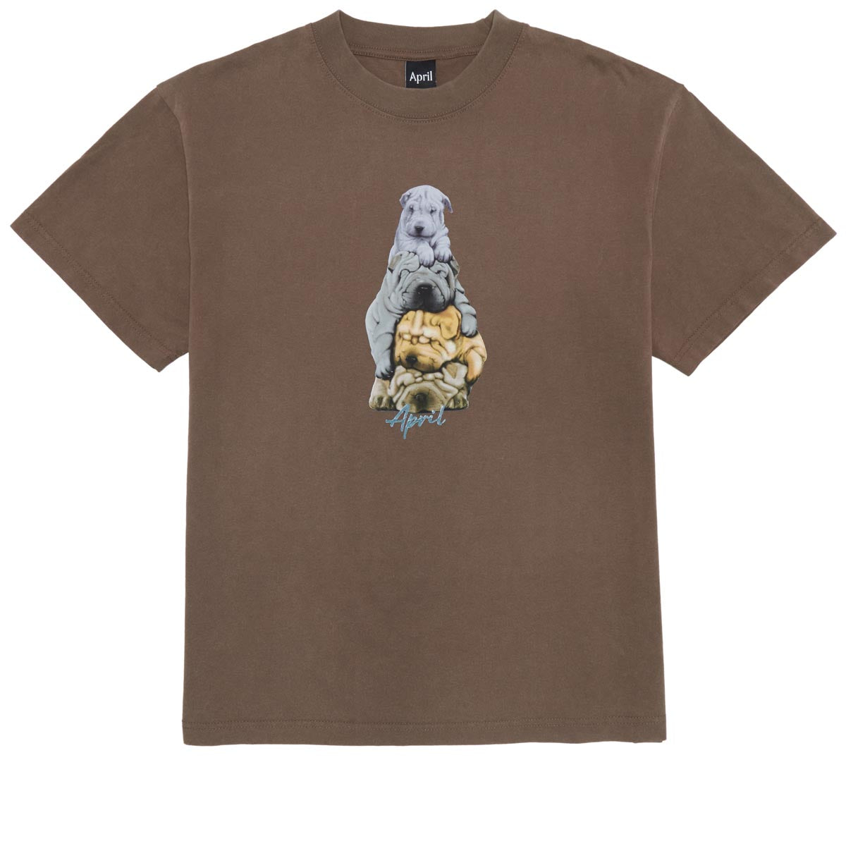 April The Dogs T-Shirt - Washed Brown image 1