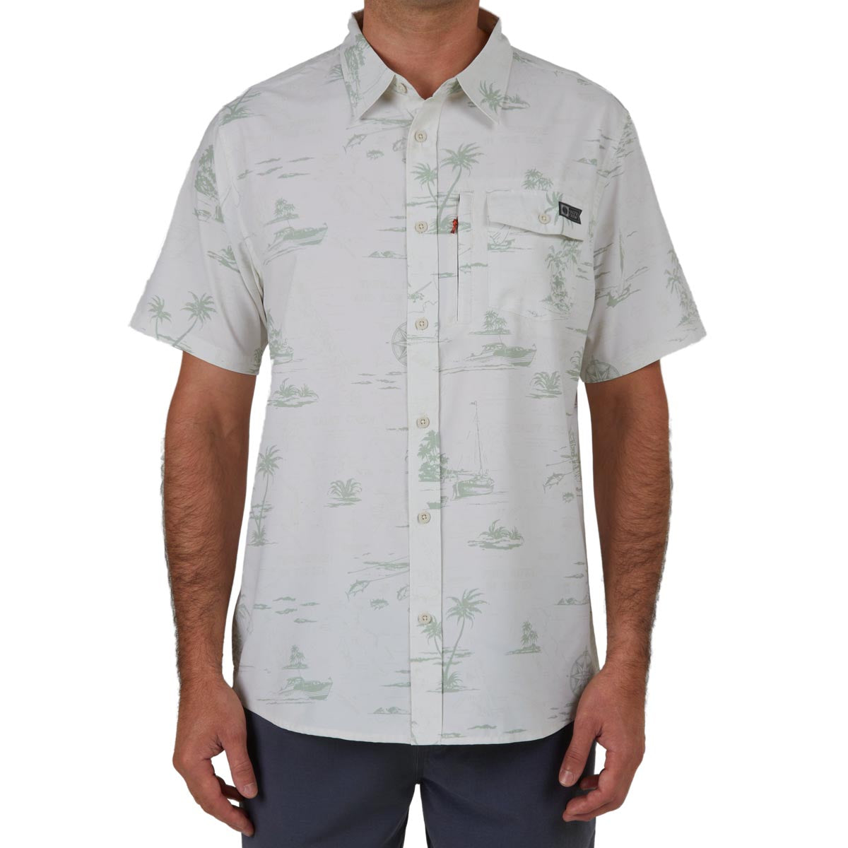 Salty Crew Seafarer Tech Woven Shirt - Wax image 1