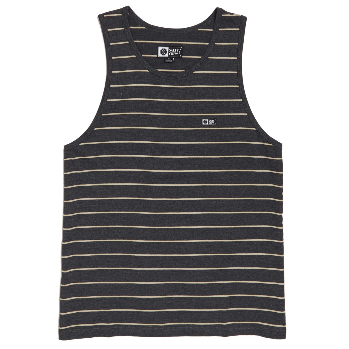 Salty Crew Ahoy Knit Tank Top - Black/Tan image 1