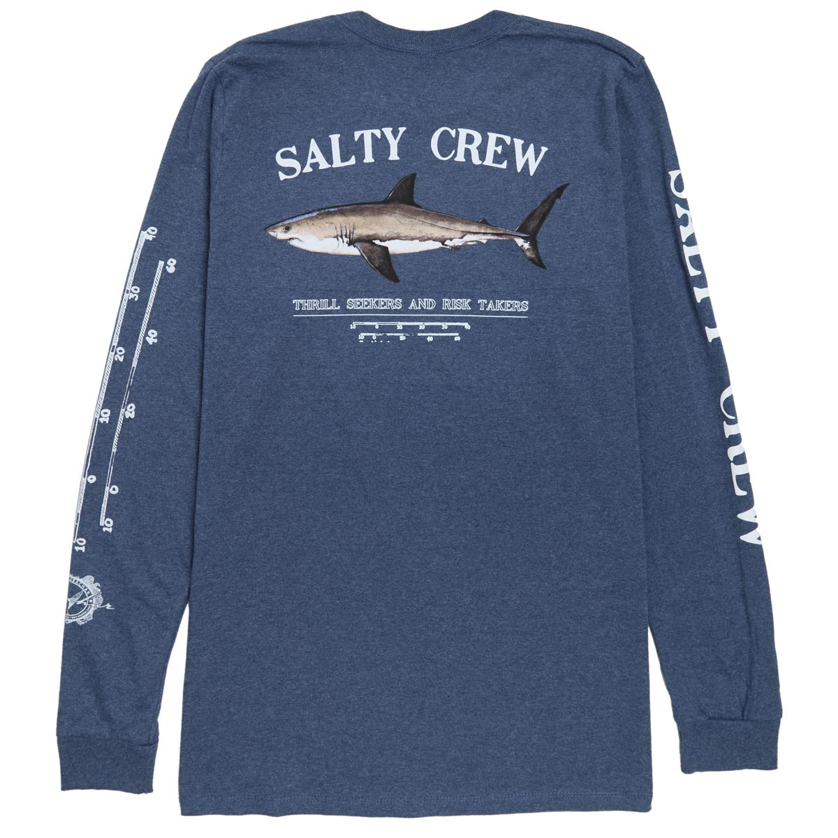 Salty Crew Bruce Classic Long Sleeve T-Shirt - Navy Heather image 1