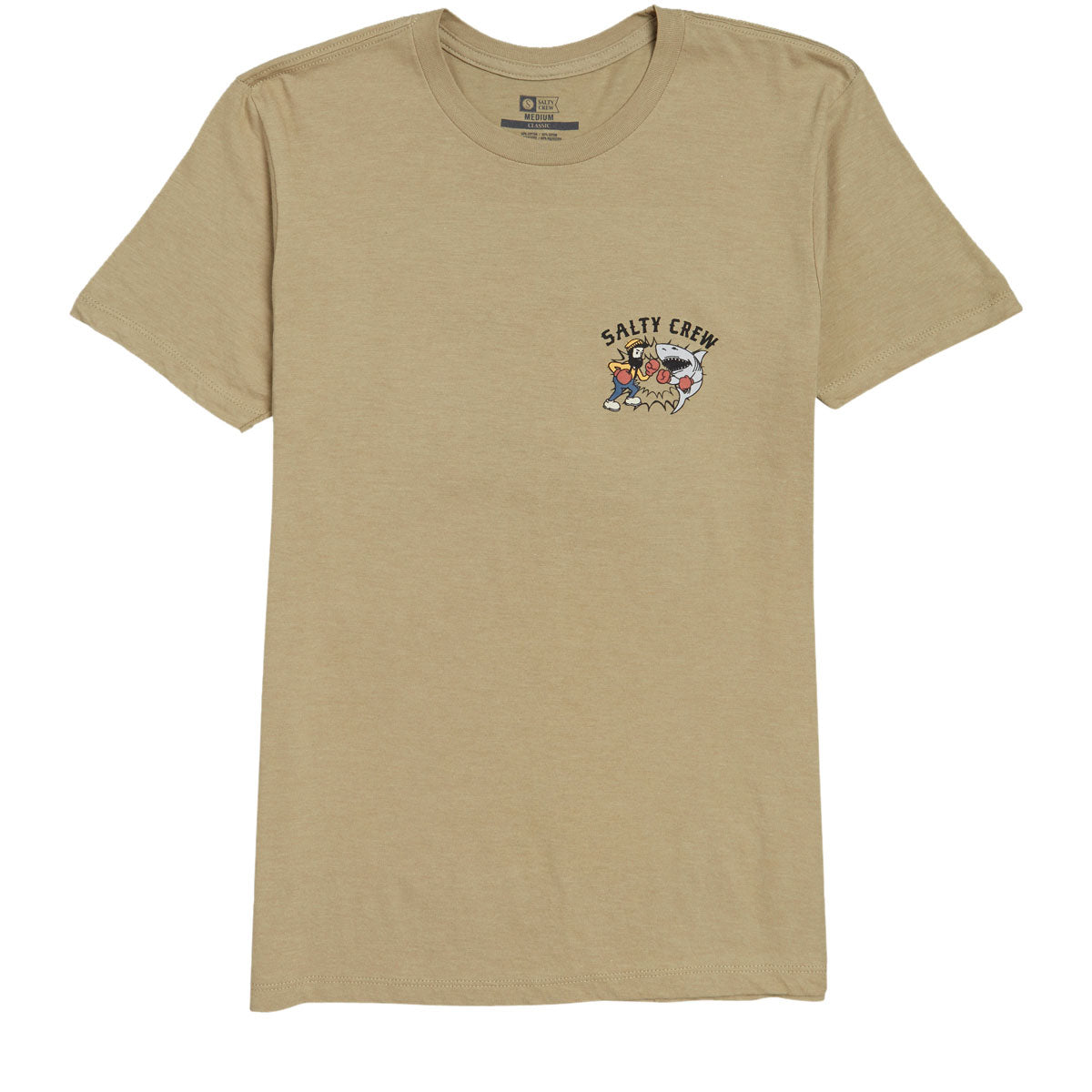 Salty Crew Fish Fight Classic T-Shirt - Khaki Heather image 2