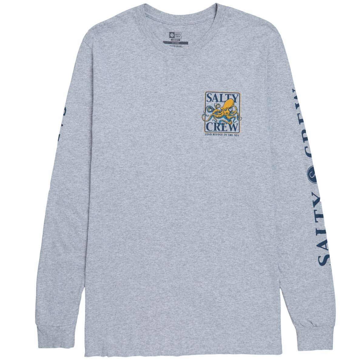 Salty Crew Ink Slinger Classic Long Sleeve T-Shirt - Athletic Heather image 2