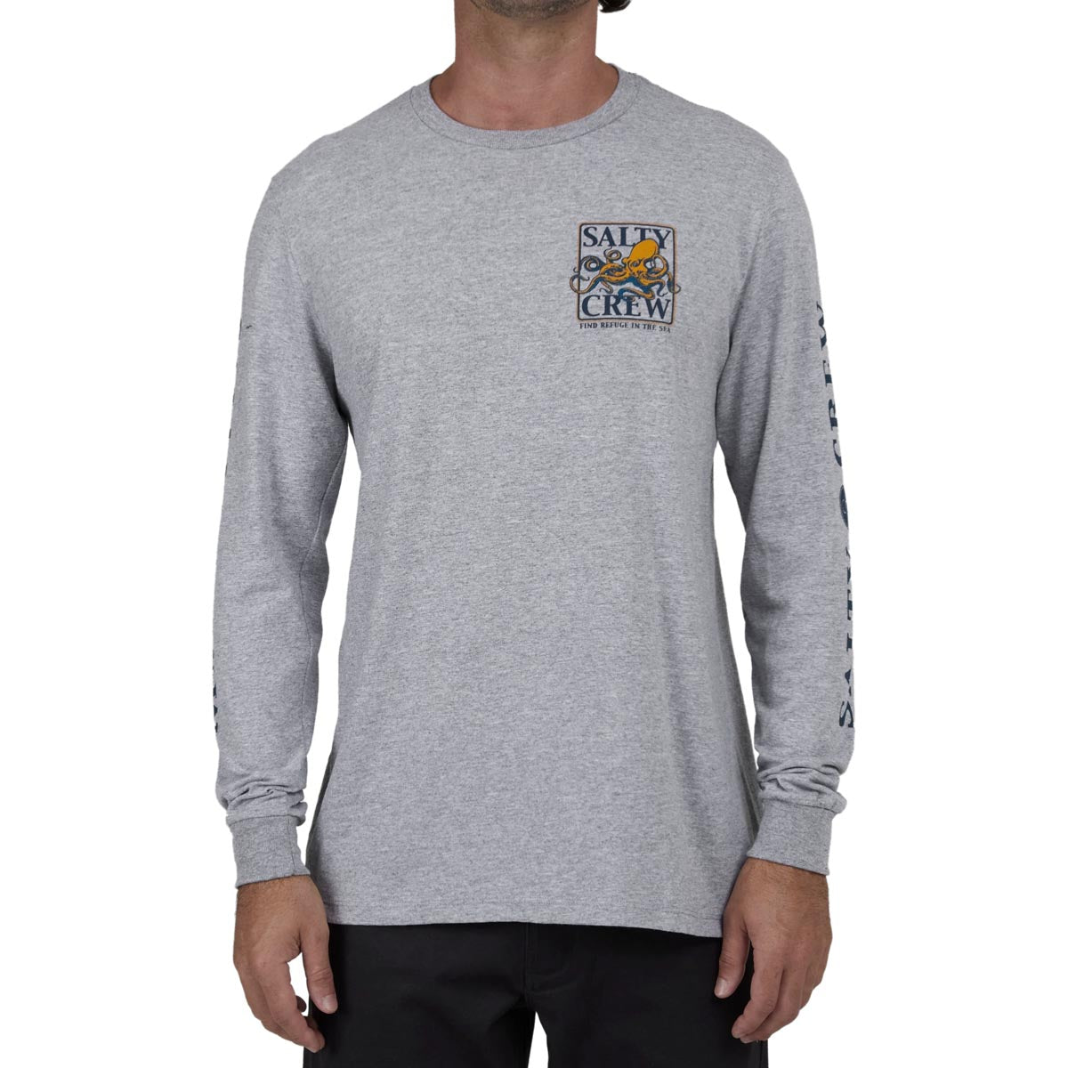 Salty Crew Ink Slinger Classic Long Sleeve T-Shirt - Athletic Heather image 4