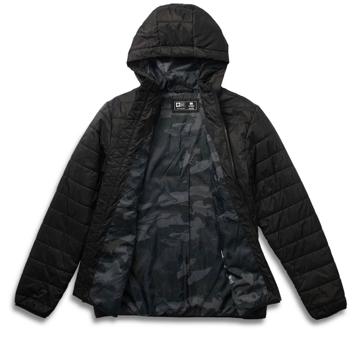 Salty Crew Barrier 2.0 Puff Jacket - Black image 3