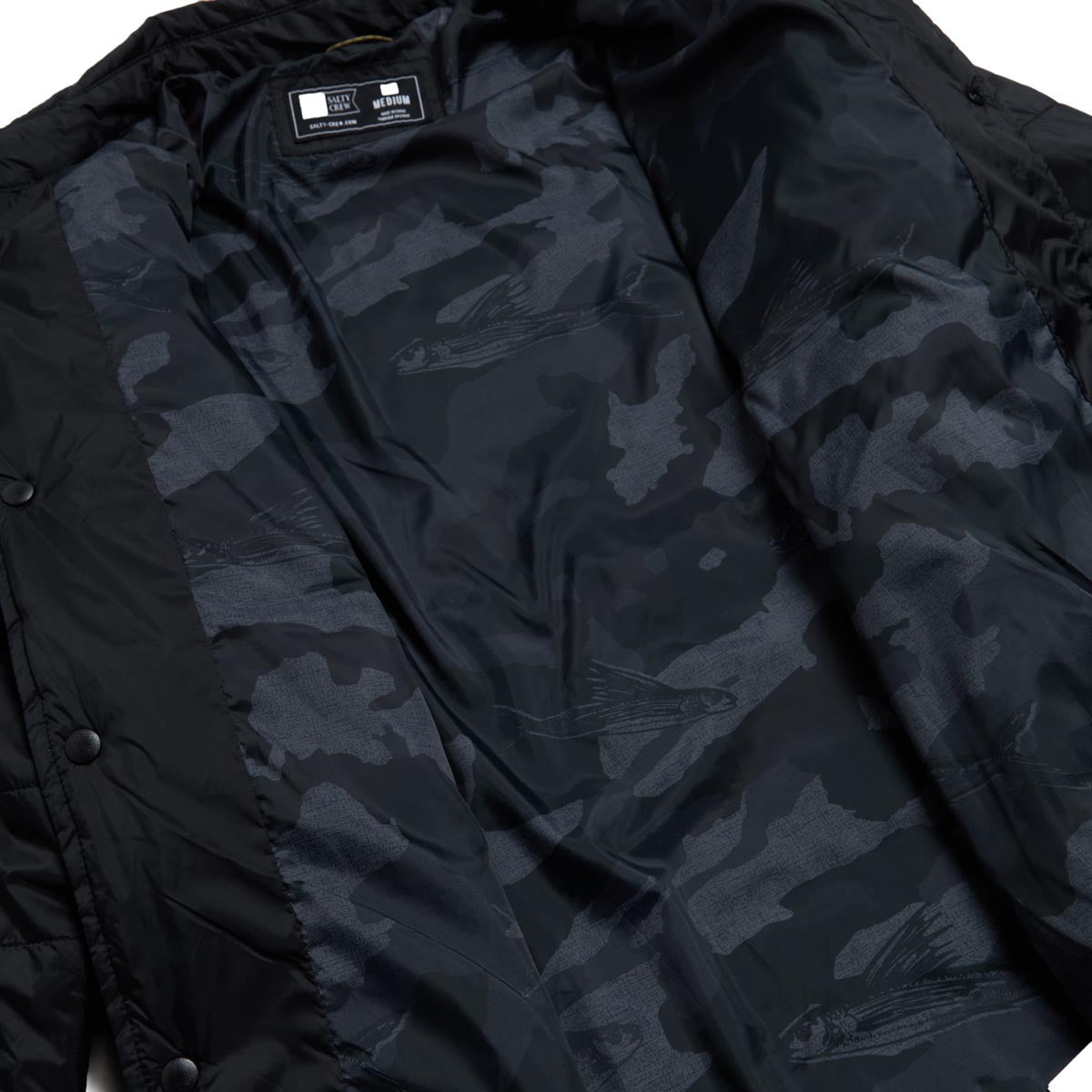 Salty Crew Barrier Shacket Jacket - Black image 3