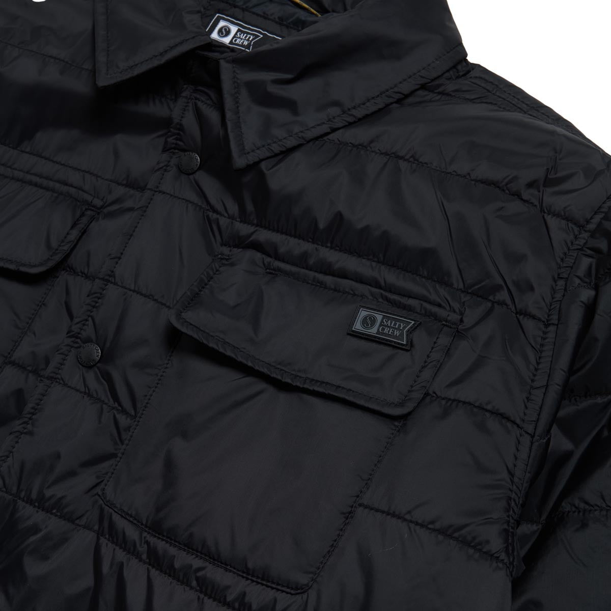 Salty Crew Barrier Shacket Jacket - Black image 4