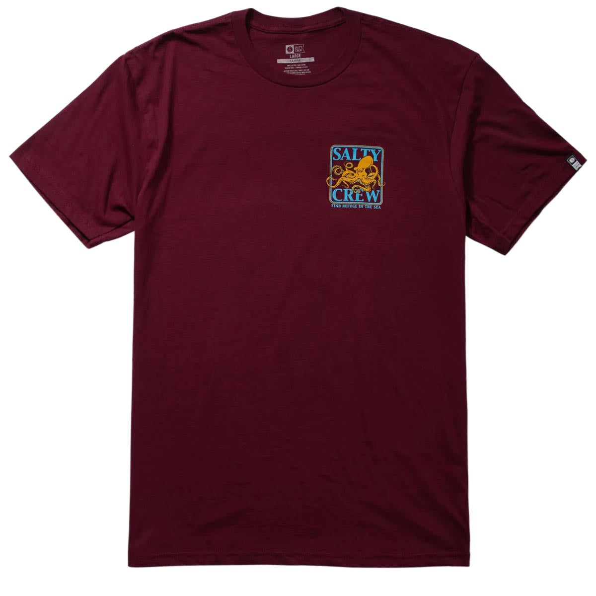 Salty Crew Ink Slinger T-Shirt - Burgundy image 2